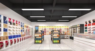 现代烟酒店3D模型下载